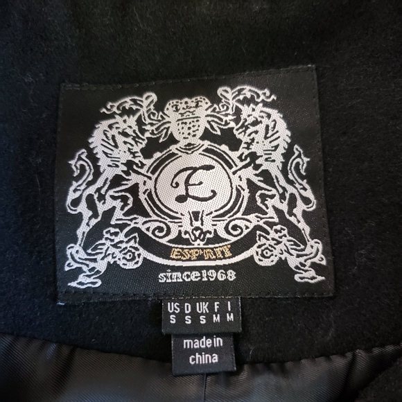 Esprit | Red Wool Double Breasted Peacoat Size S Small - Picture 10 of 13